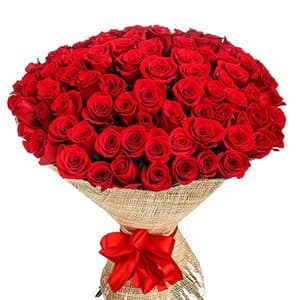 Bunch of 100 Red Roses